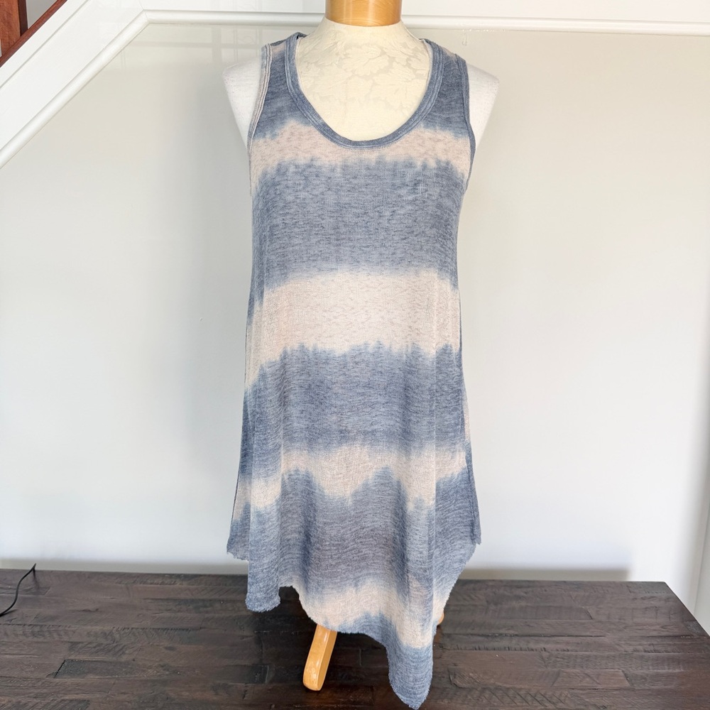 Anthropologie Eri + Ali NWT Shark Hem Tie Dye Sleeveless Top Size XS